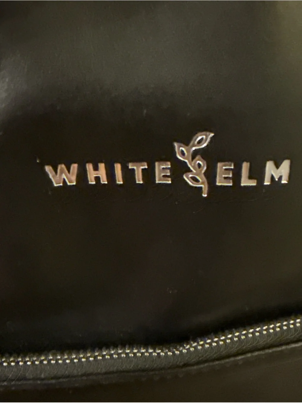 White Elm Black Laptop Tote with Tassel Zip Pocket